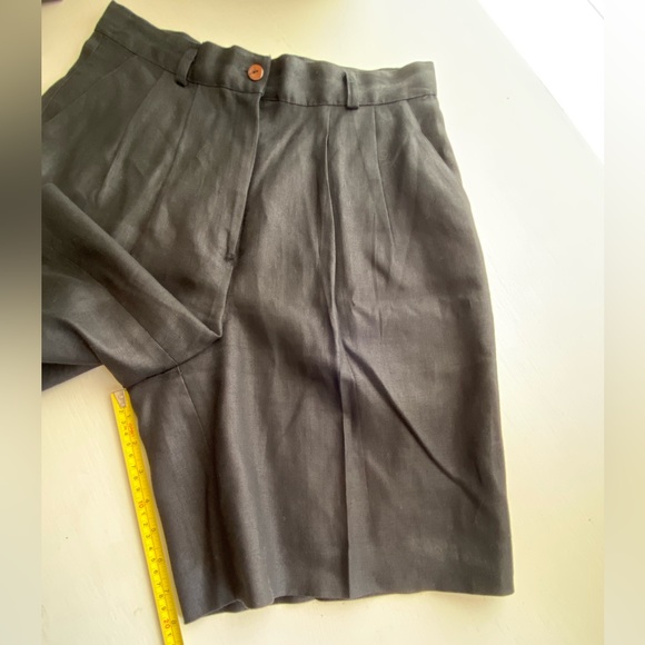 Kenar 100% Linen Shorts Black Size 10 - Picture 11 of 13